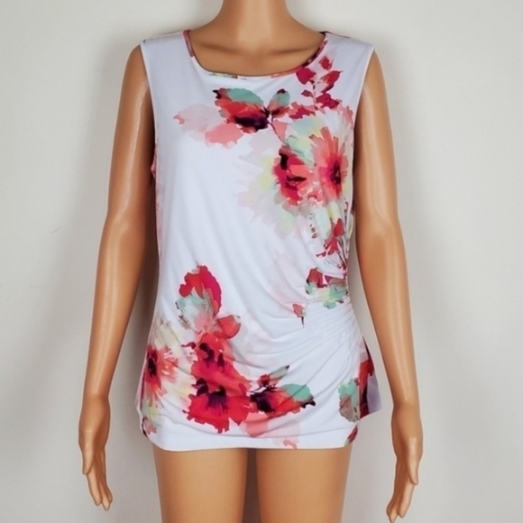 Calvin Klein Sleeveless floral top size M - Picture 3 of 10